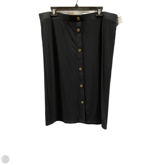 Skirt Midi By Loft In Black, Size: Xl