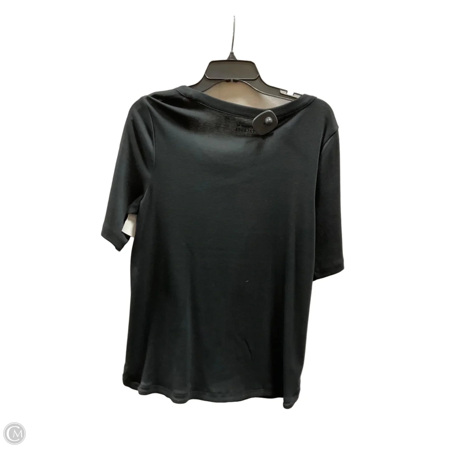 Top Short Sleeve Basic By Talbots In Black, Size: L