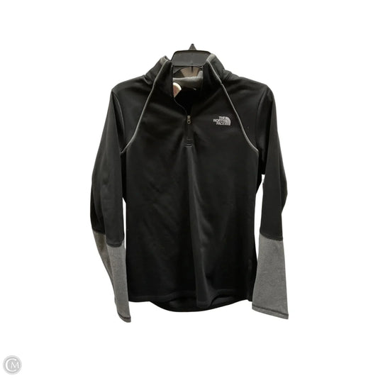Athletic Top Long Sleeve Collar By The North Face In Black, Size: L