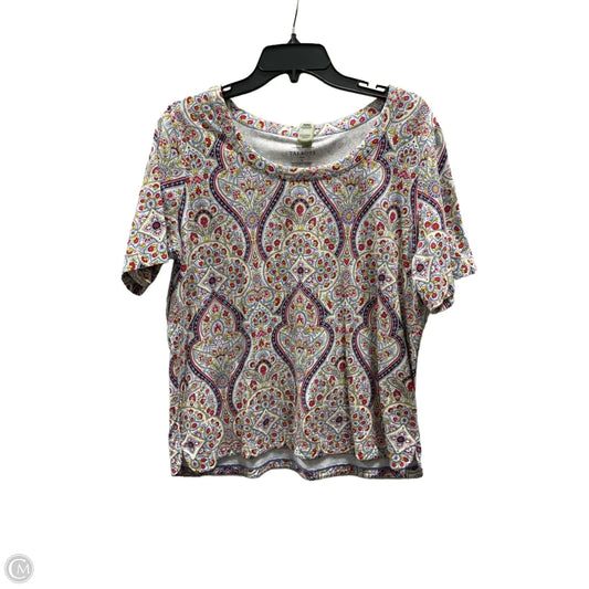 Top Short Sleeve By Talbots In Multi-colored, Size: 1x