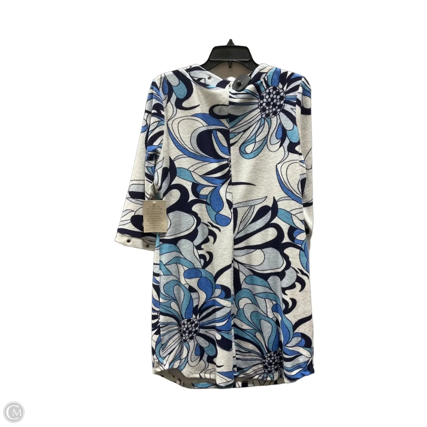 Swimwear Cover-up By Boston Proper In Blue & White, Size: L