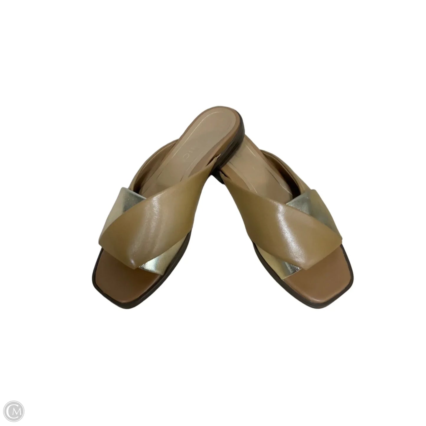 Sandals Flats By Vionic In Gold & Tan, Size: 7