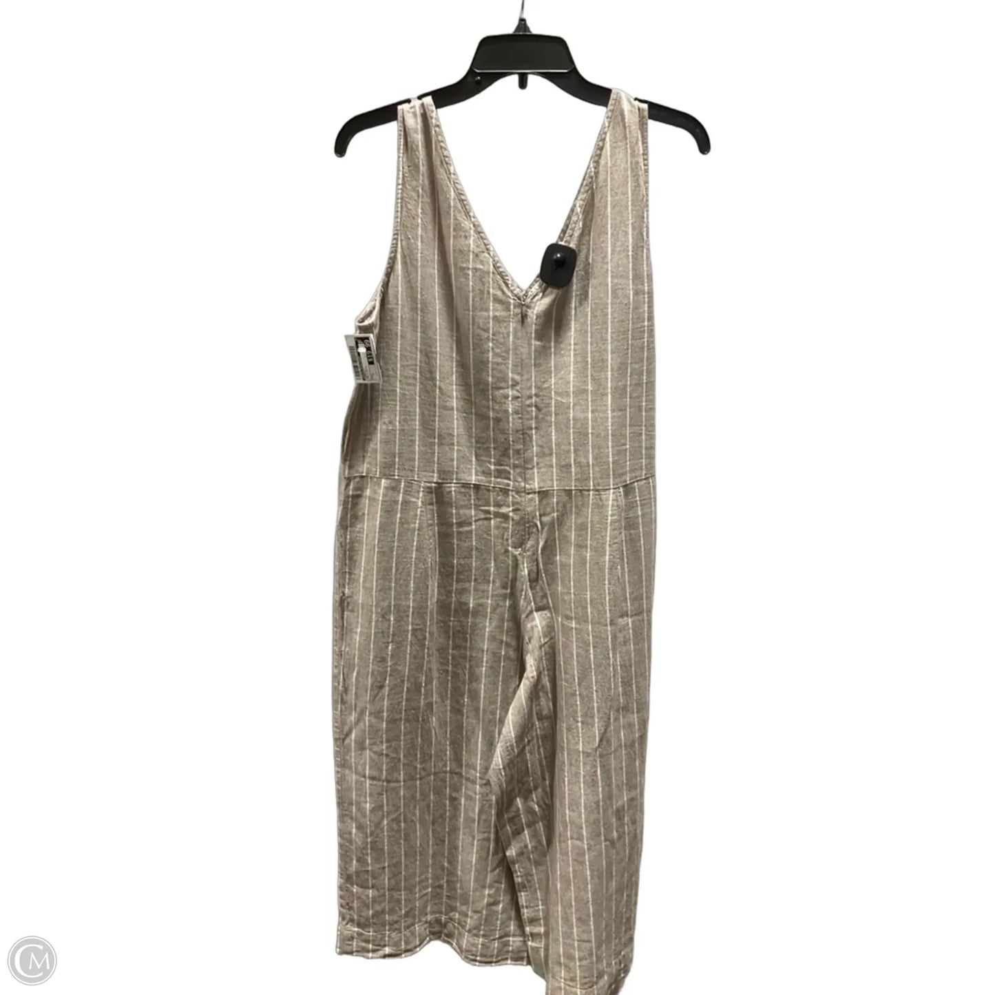 Jumpsuit By Beachlunchlounge In Tan & White, Size: L