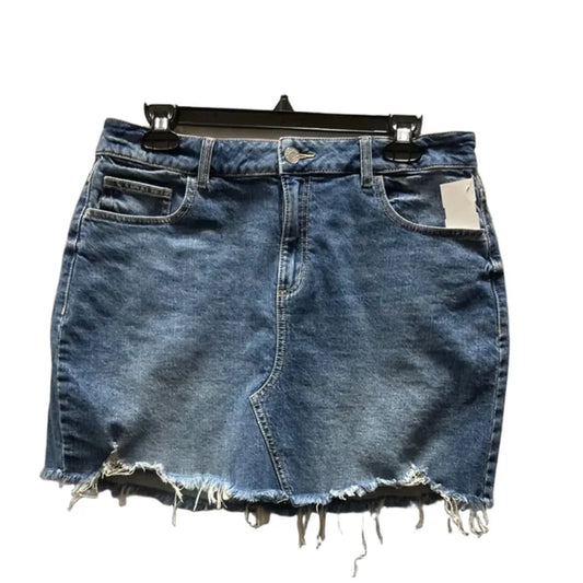 Skirt Mini & Short By Garage In Blue Denim, Size: 12