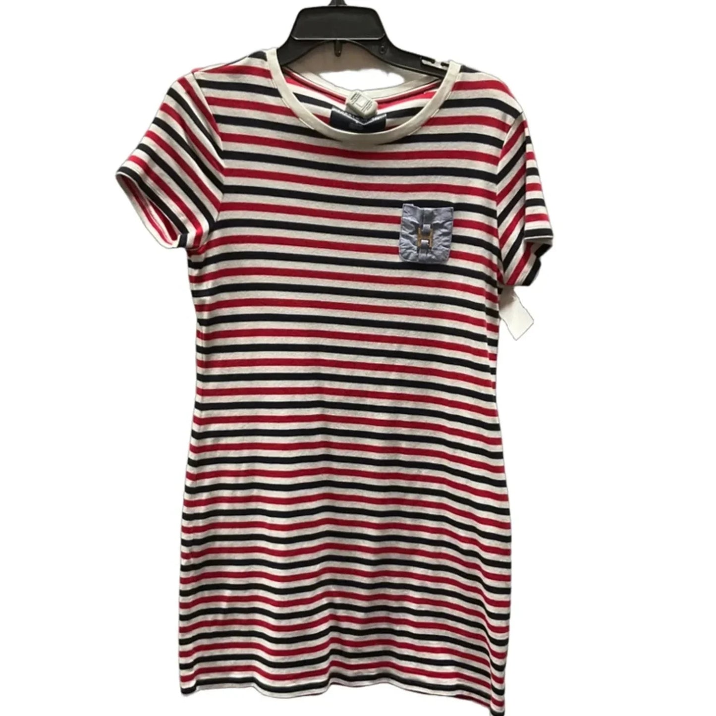 Dress Casual Midi By Tommy Hilfiger In Striped Pattern, Size: M