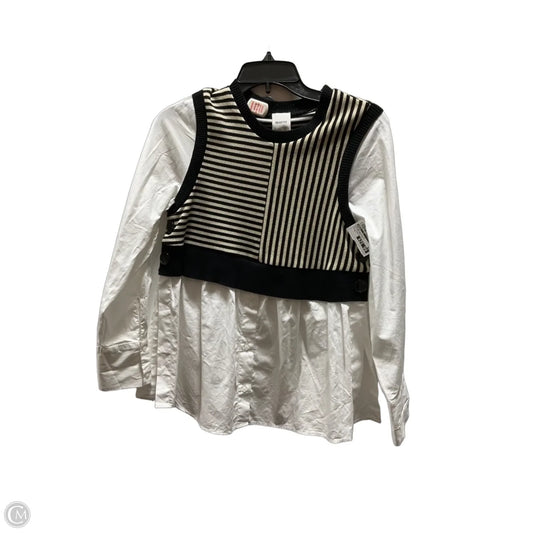 Top Long Sleeve By Maeve In Striped Pattern, Size: S
