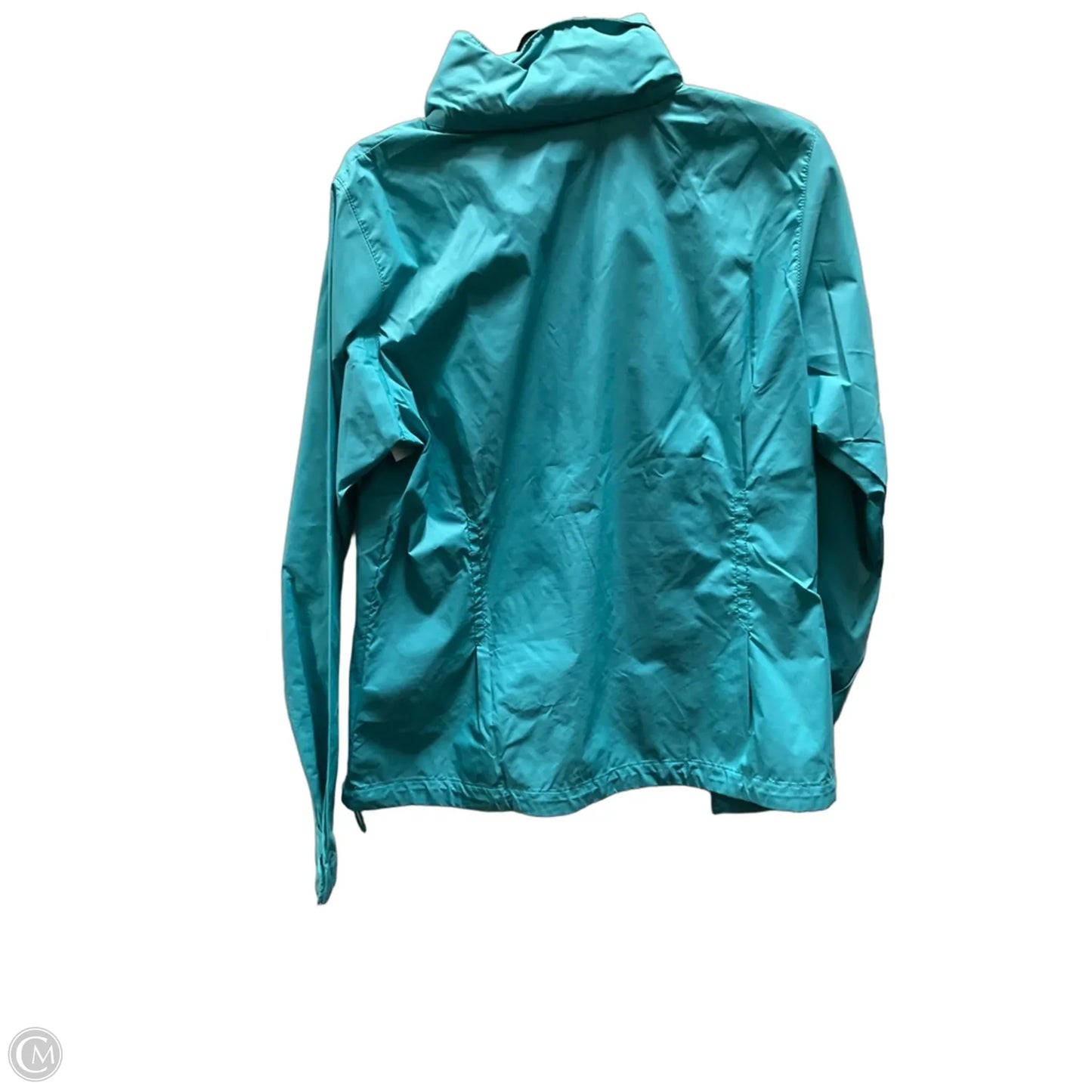 Coat Raincoat By Columbia In Aqua, Size: L