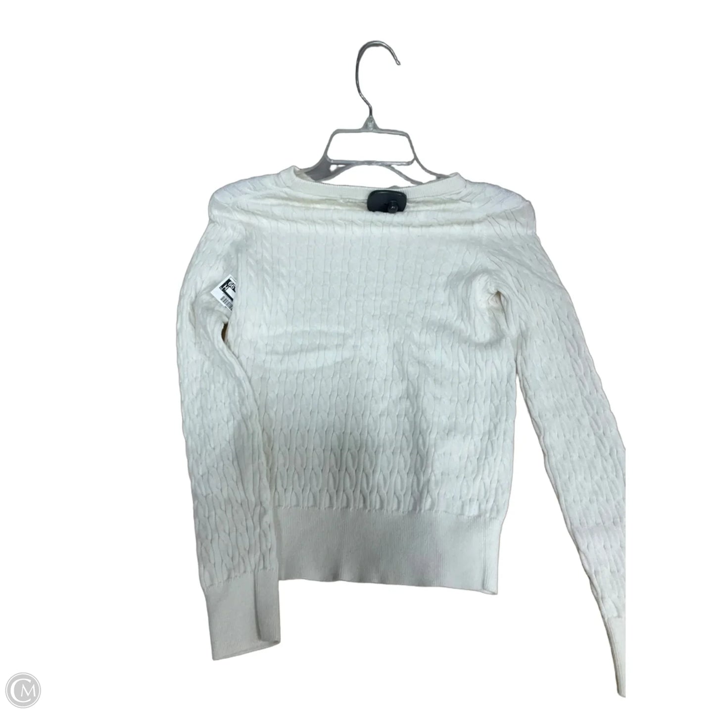 Top Long Sleeve By Uniqlo In White, Size: M