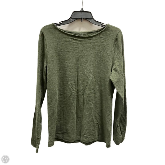 Top Long Sleeve By J. Crew In Green, Size: L
