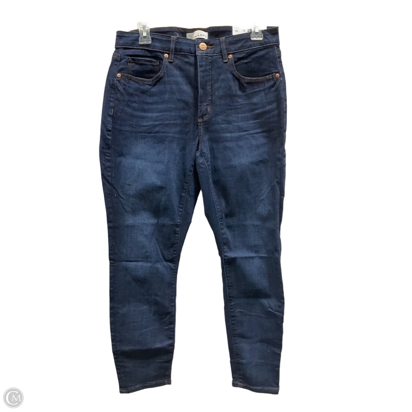 Jeans Skinny By Loft In Blue Denim, Size: 8