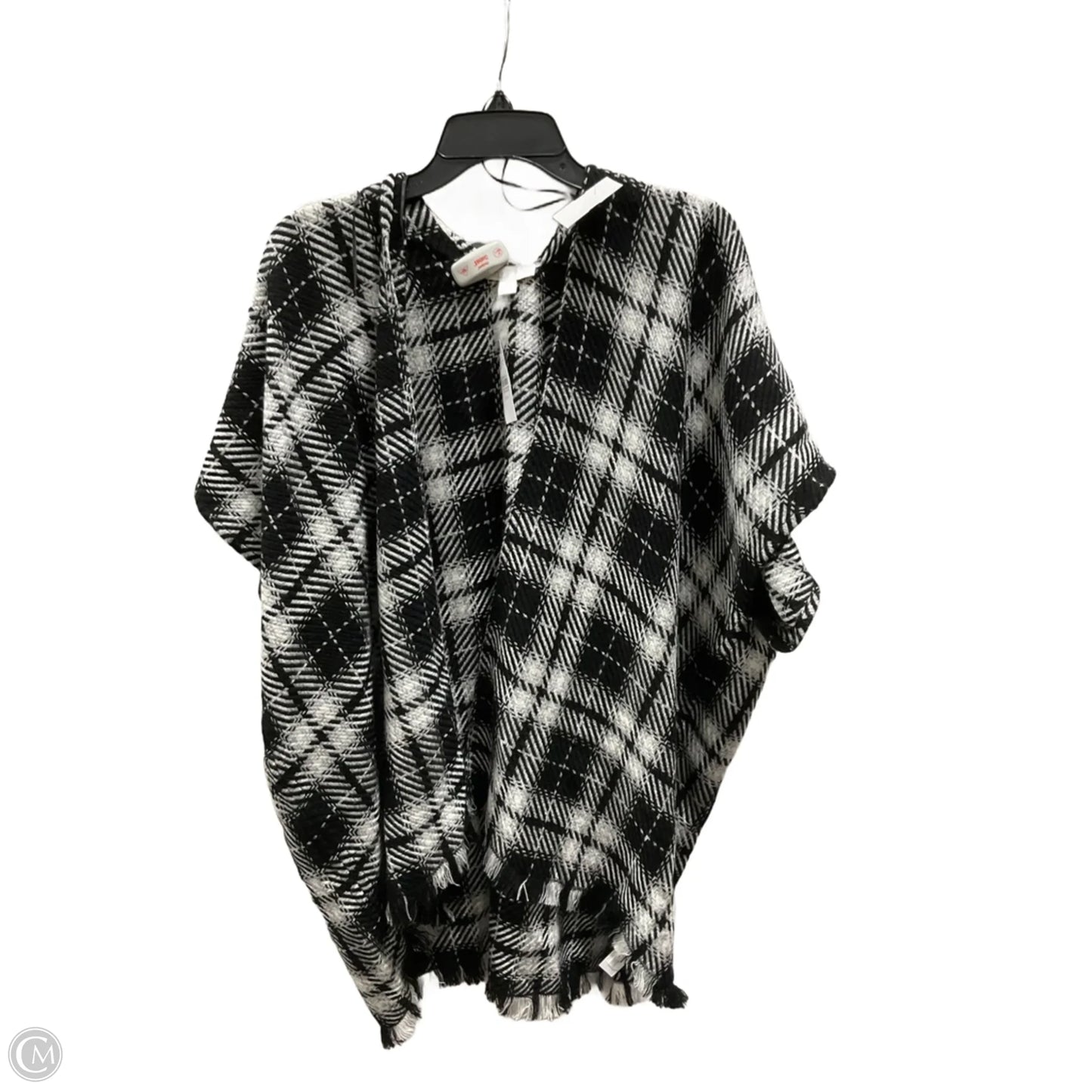 Shawl By Loft In Black & White, Size: Xs