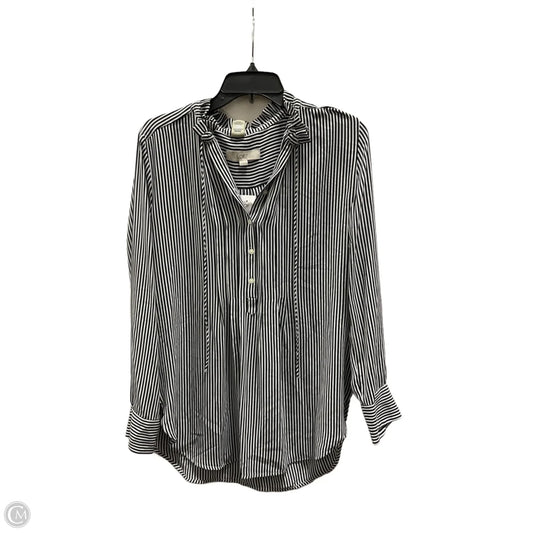 Top Long Sleeve By Loft In Striped Pattern, Size: M