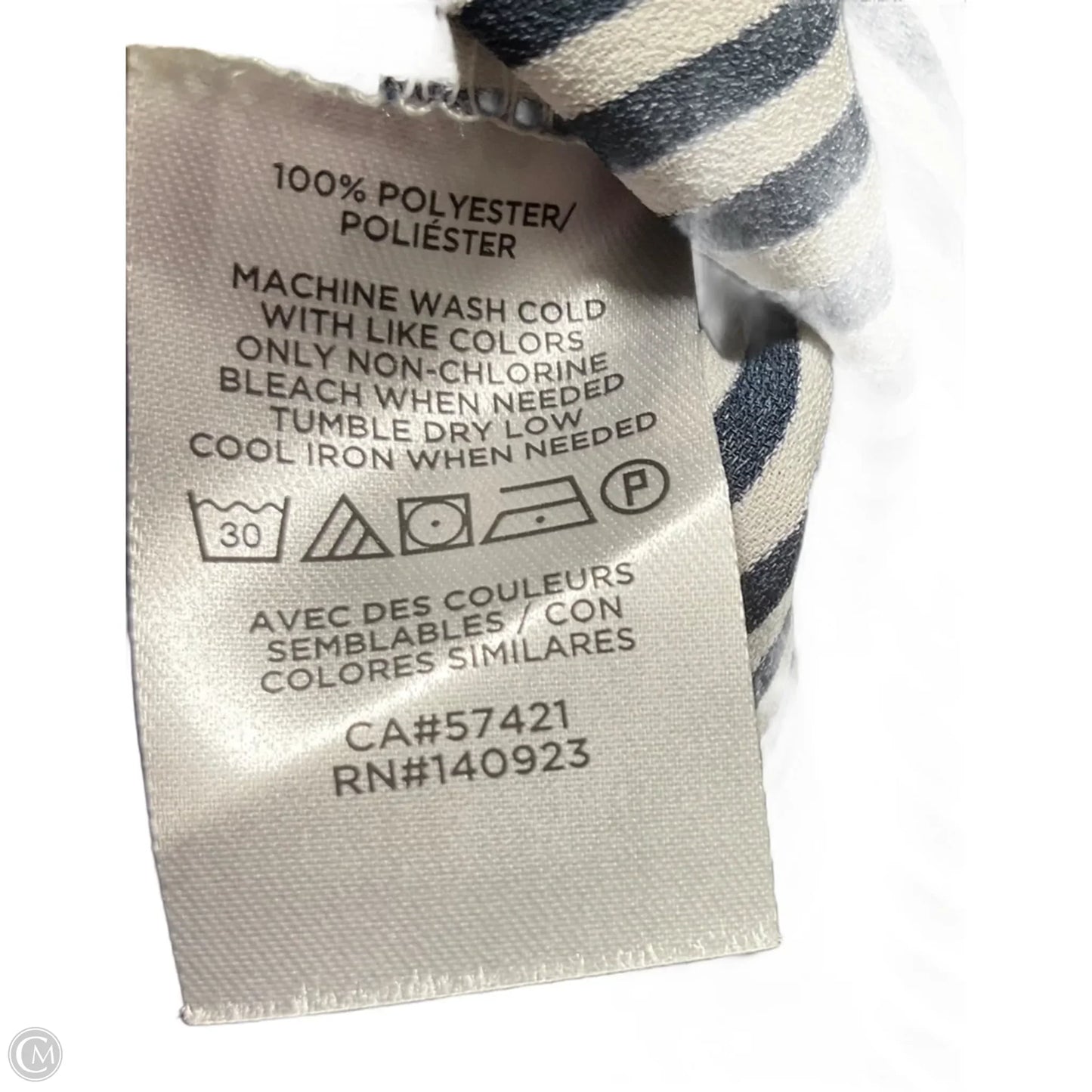 Top Long Sleeve By Loft In Striped Pattern, Size: M