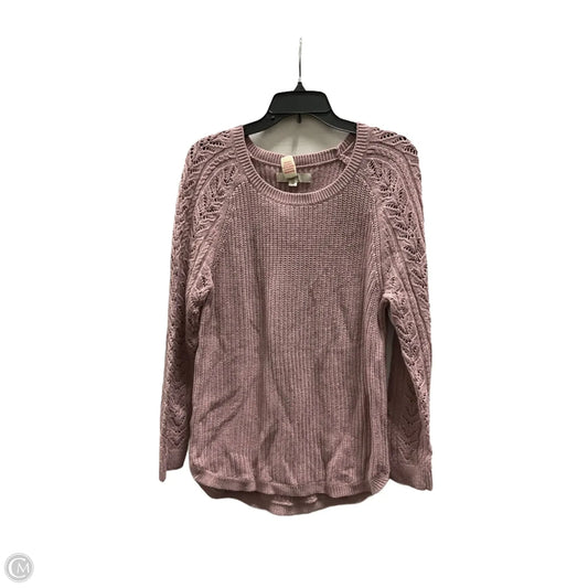 Top Long Sleeve By Loft In Pink, Size: L