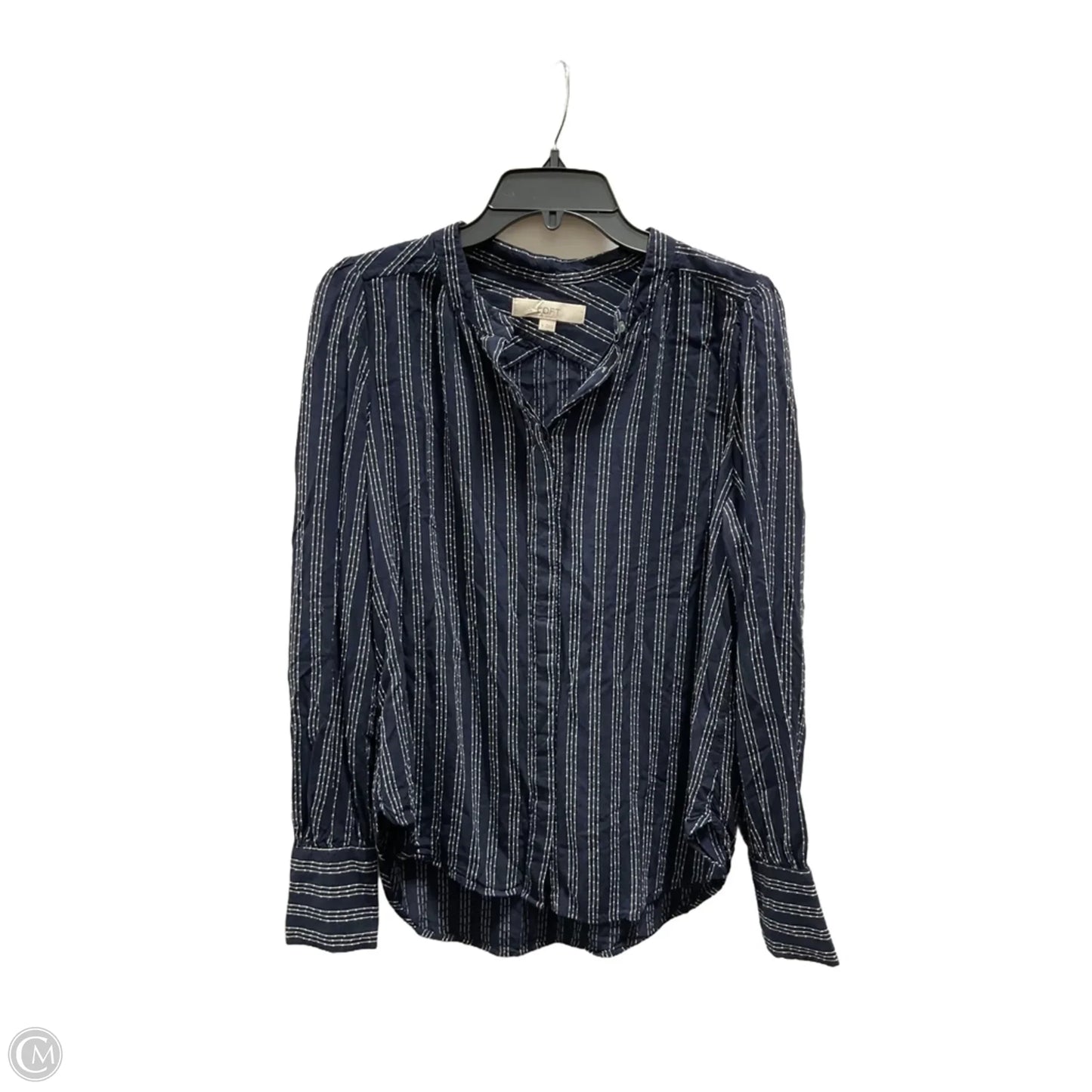 Top Long Sleeve By Loft In Blue, Size: S