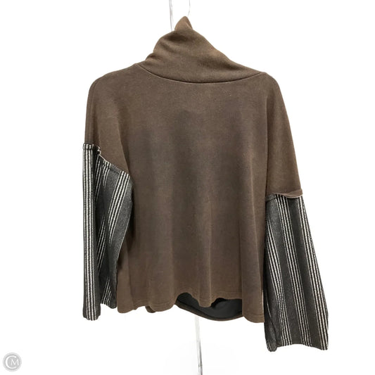 Top Long Sleeve By Pol In Brown, Size: S