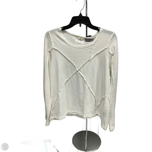 Top Long Sleeve By Pol In White, Size: S
