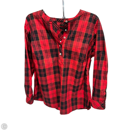 Top Long Sleeve By Talbots In Red, Size: 1x