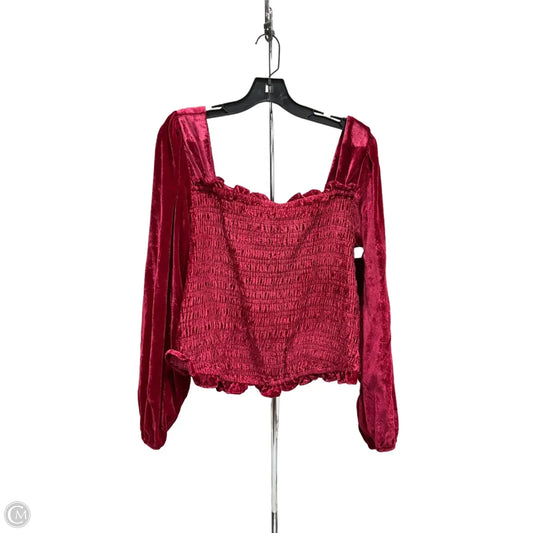 Top Long Sleeve By Torrid In Red, Size: 2x