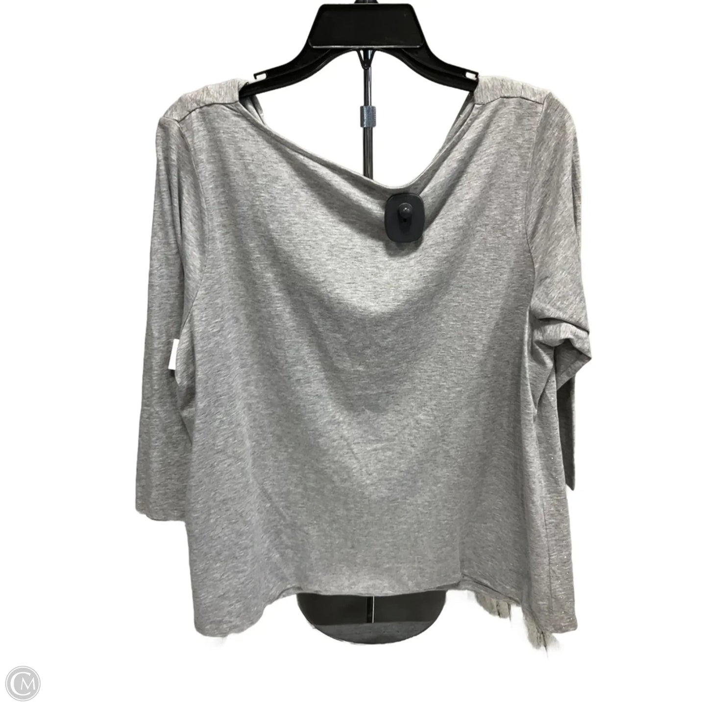 Top Long Sleeve By Talbots In Grey, Size: 2x