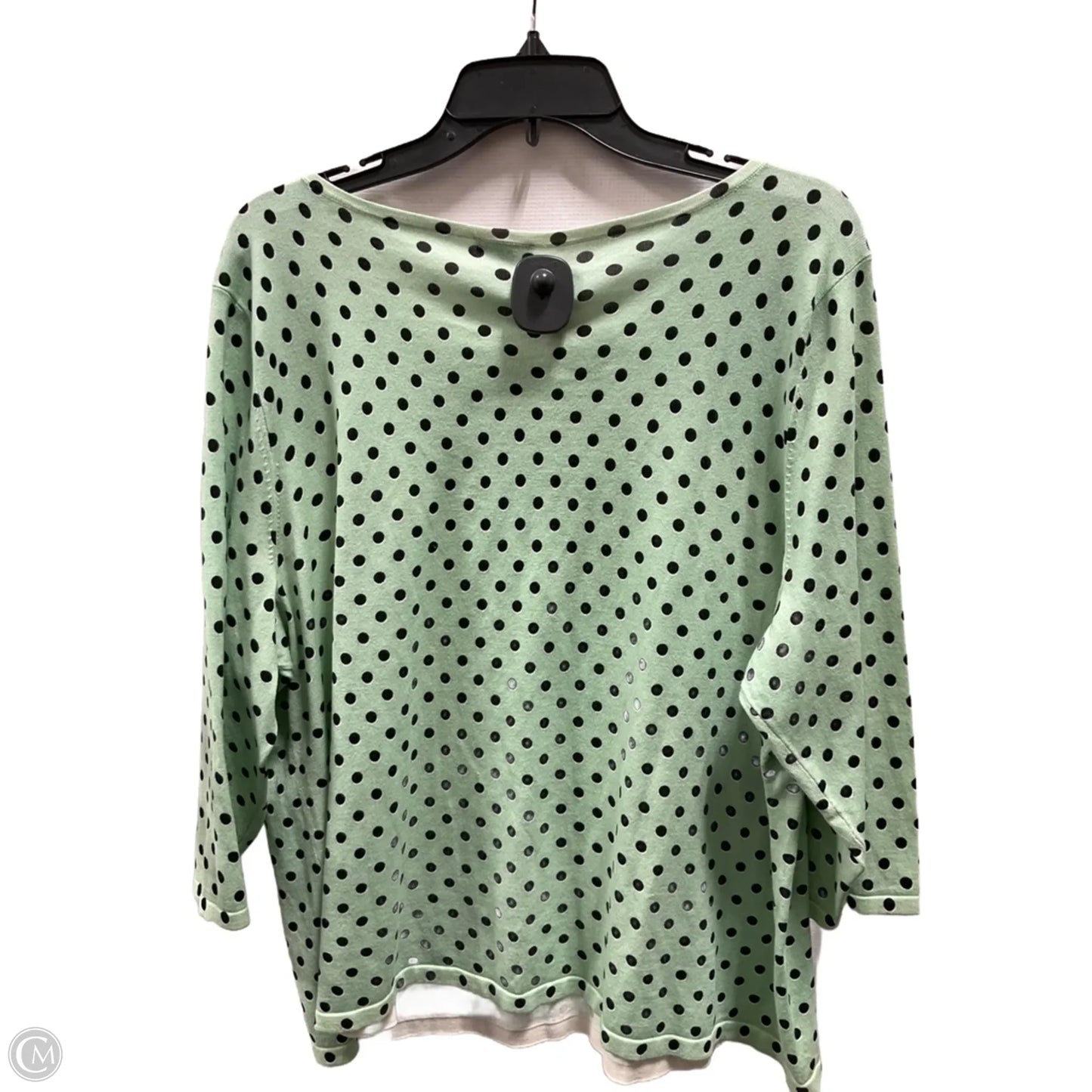 Top Short Sleeve By Talbots In Polkadot Pattern, Size: 3x