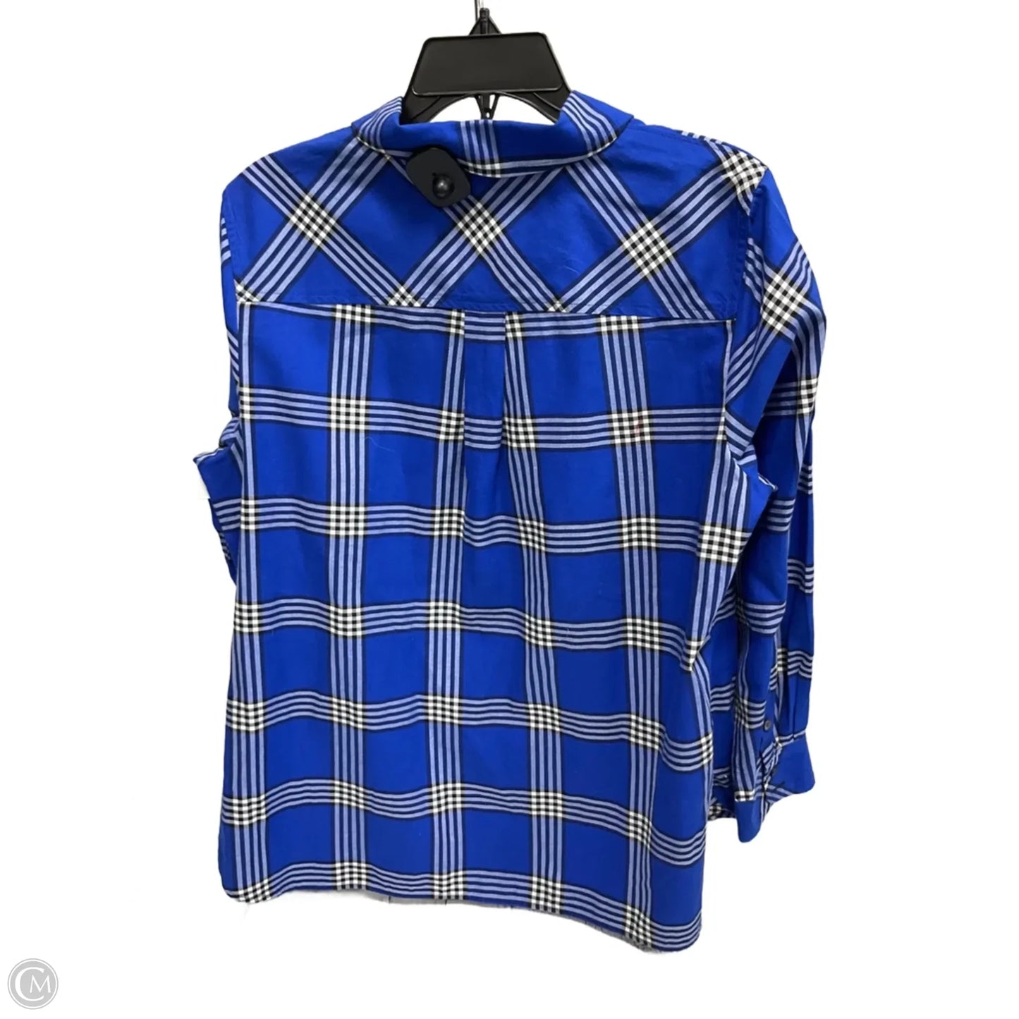 Blouse Long Sleeve By Talbots In Blue, Size: 1x