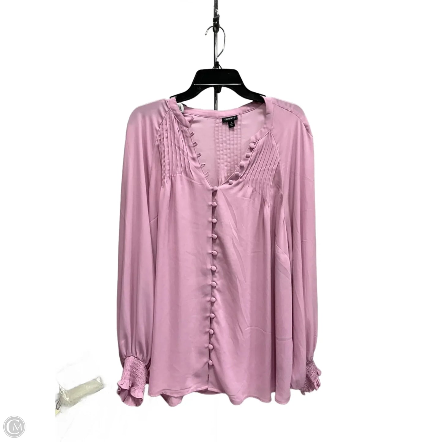 Top Long Sleeve By Torrid In Pink, Size: 1x