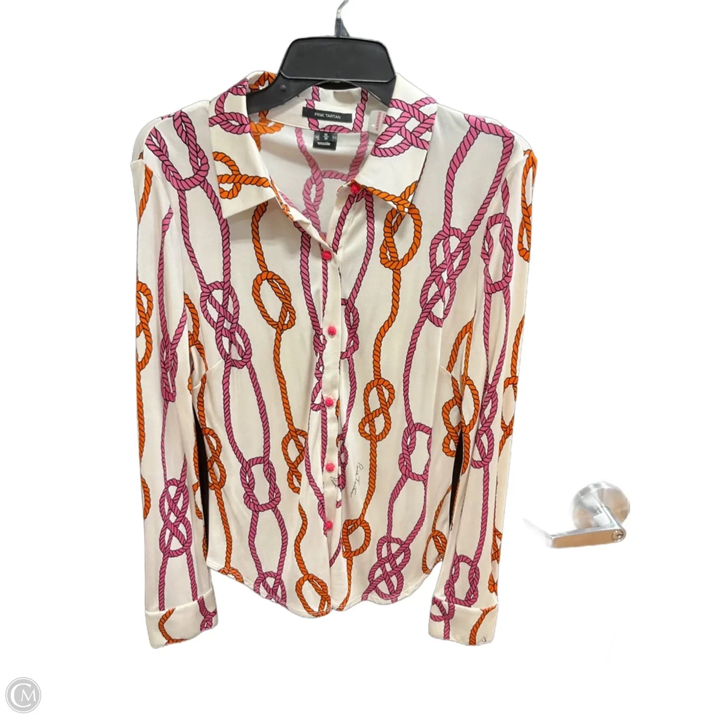 Blouse Long Sleeve By Cma In White, Size: M