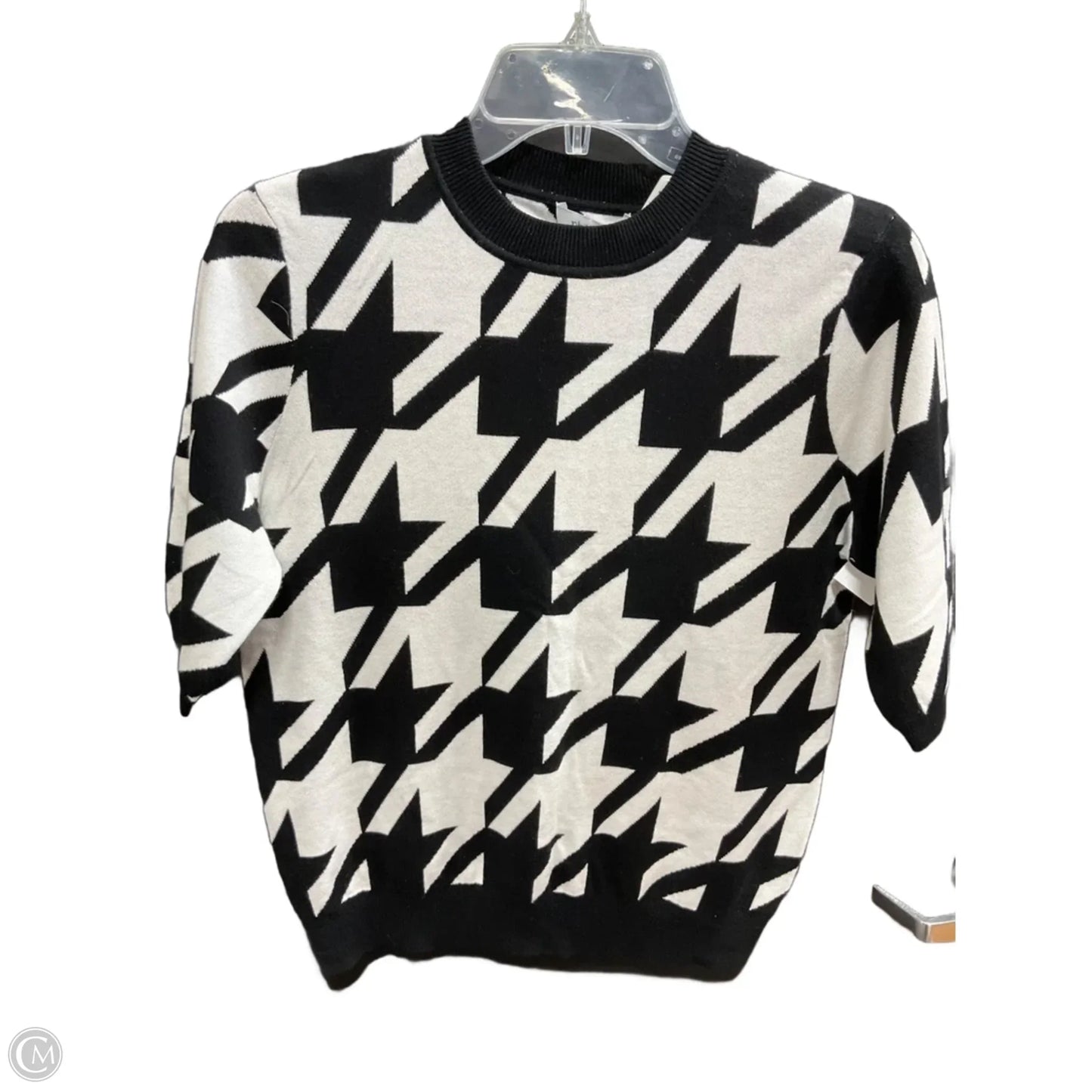 Top 3/4 Sleeve By Cma In Black & White, Size: M