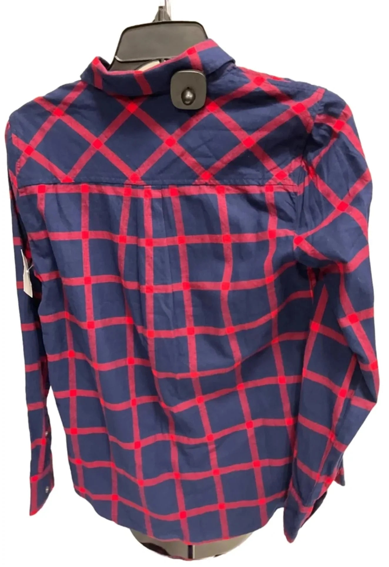 Top Long Sleeve By J. Crew In Plaid Pattern, Size: Xs