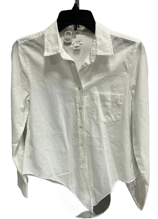 Top Long Sleeve By J. Crew In White, Size: Xs