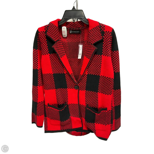 Cardigan By New York And Co In Black & Red, Size: S