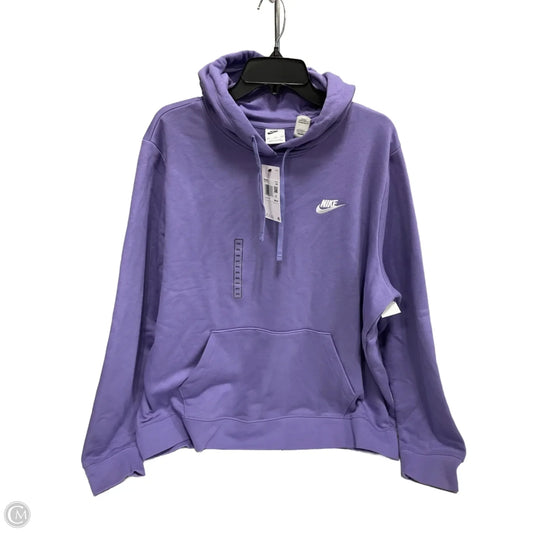Sweatshirt Hoodie By Nike In Purple, Size: Xxl
