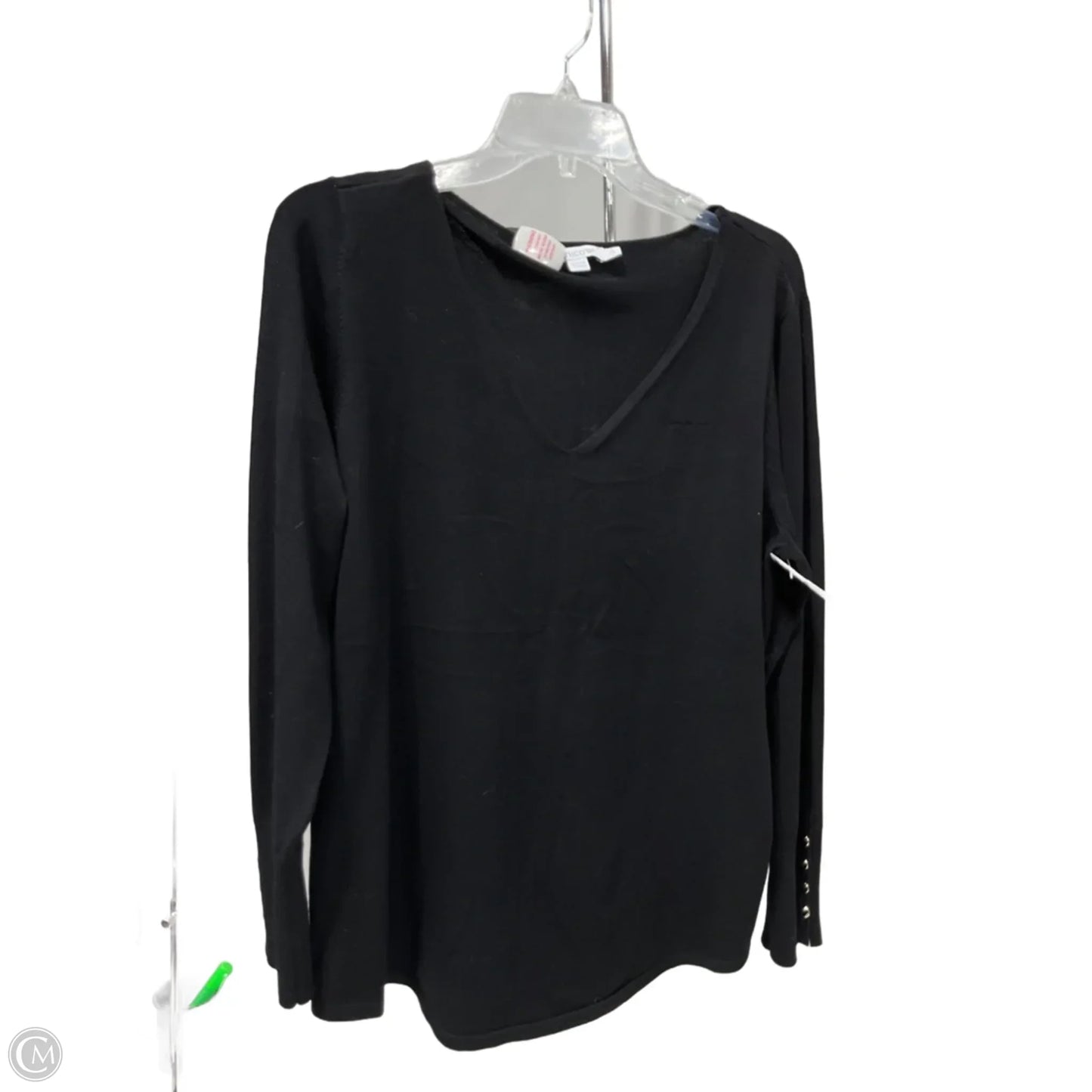 Top Long Sleeve By Chicos In Black, Size: L