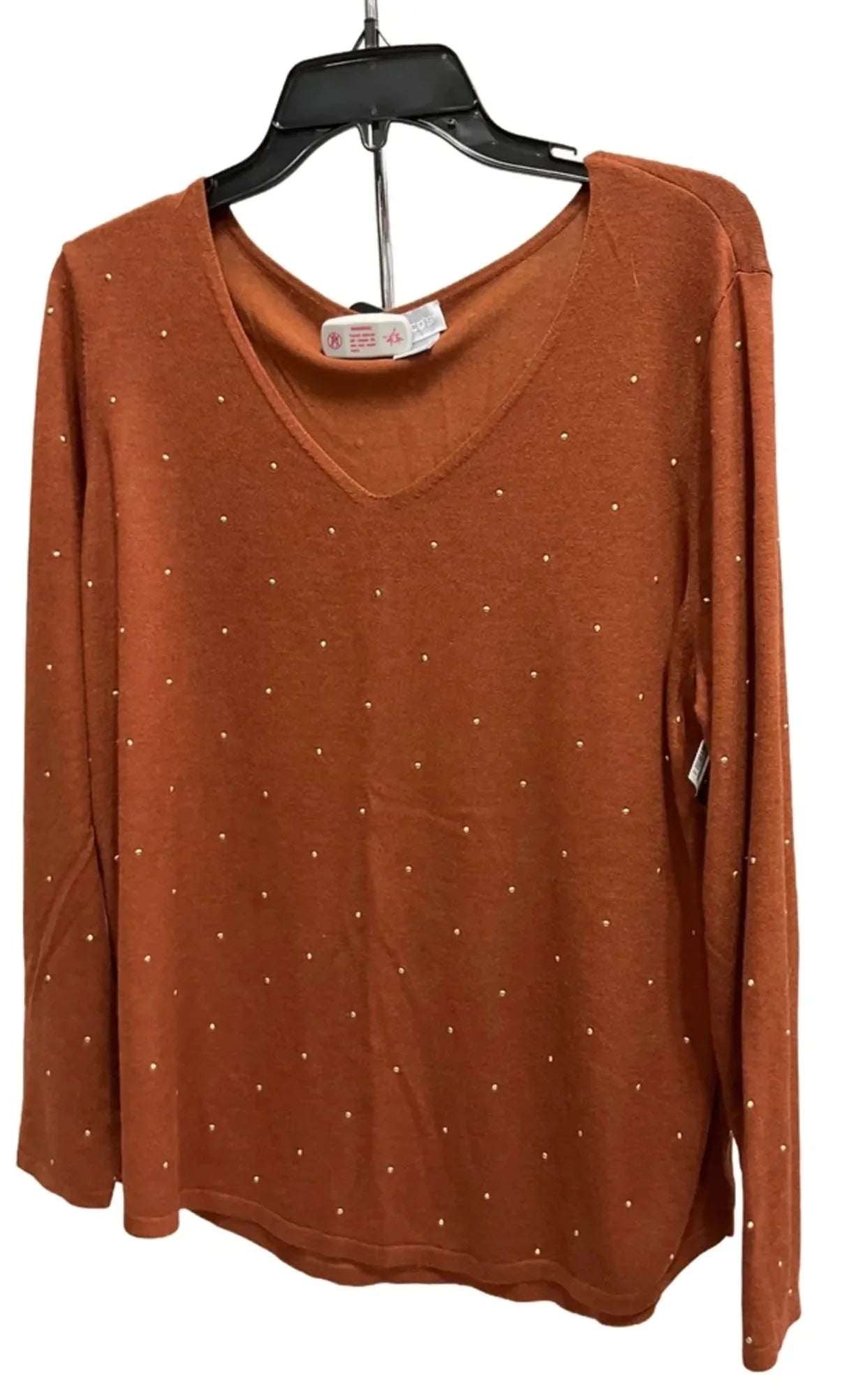 Top Long Sleeve By Chicos In Brown, Size: L