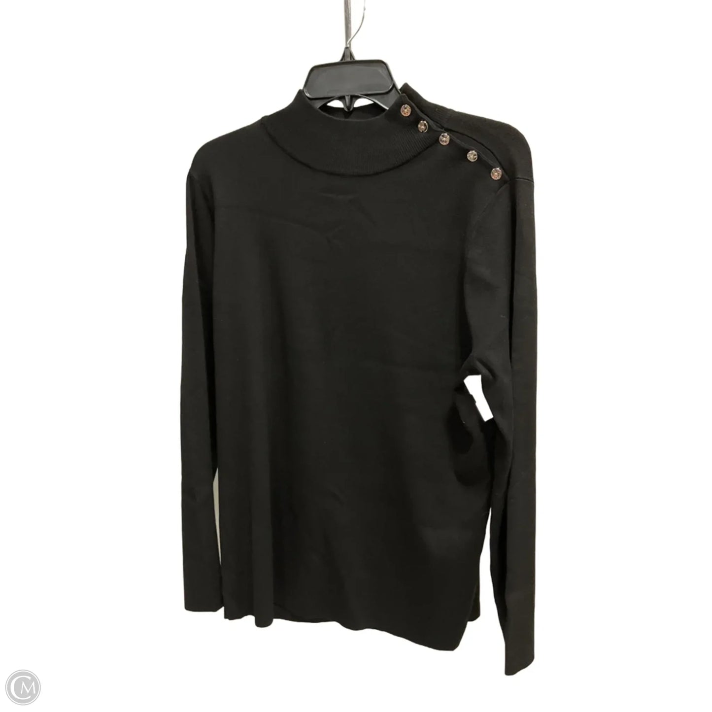 Top Long Sleeve By Chicos In Black, Size: Xl