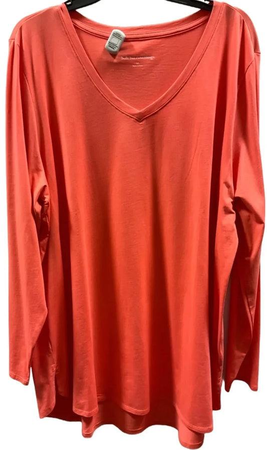 Top Long Sleeve By Soft Surroundings In Pink, Size: 2x