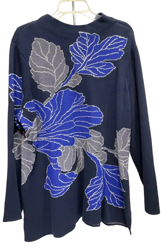 Top Long Sleeve By Chicos In Blue, Size: Xxl