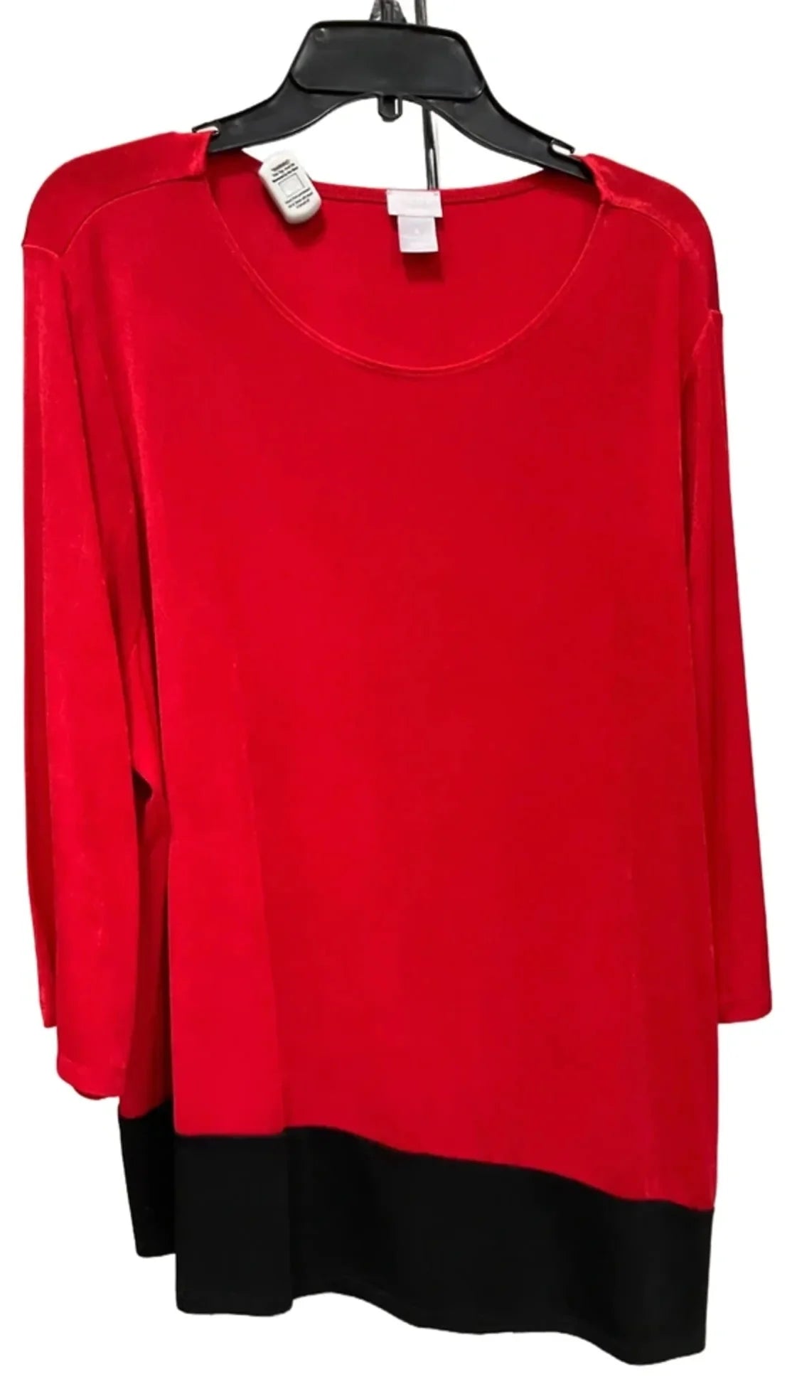 Top 3/4 Sleeve By Chicos In Red, Size: Xxl