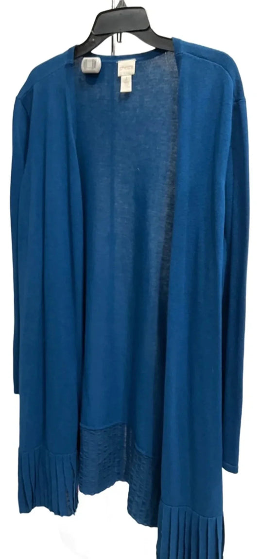 Cardigan By Chicos In Blue, Size: Xxl