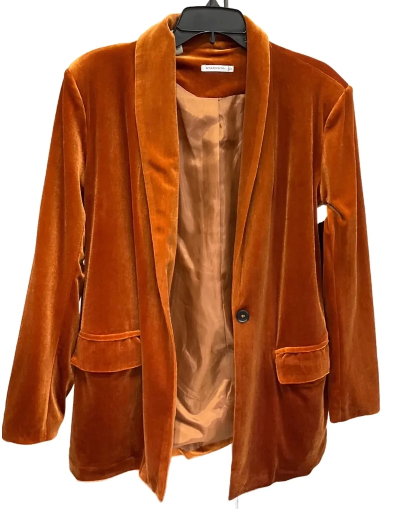 Blouse Long Sleeve By Staccato In Orange, Size: S