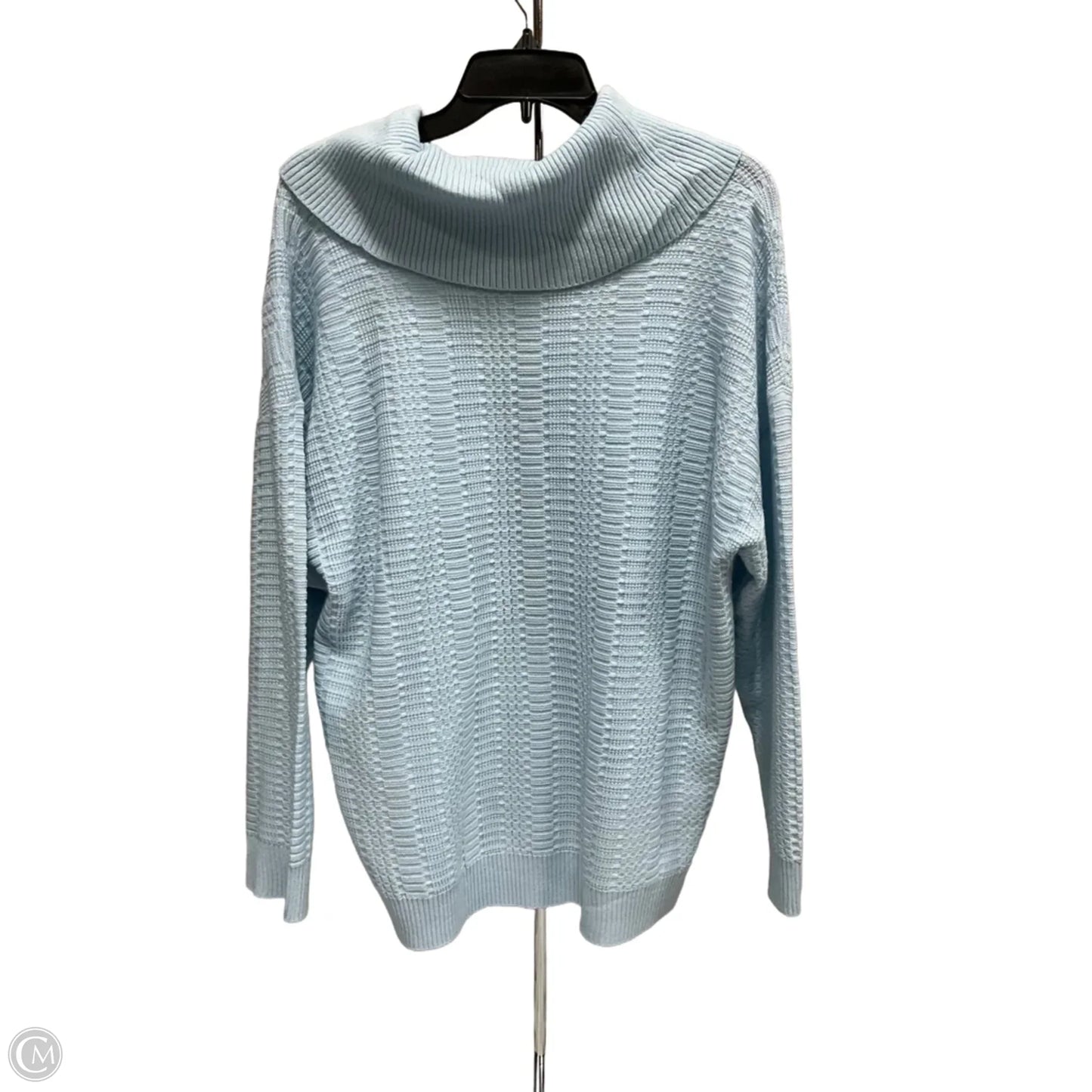 Top Long Sleeve By Calvin Klein In Blue, Size: Xl