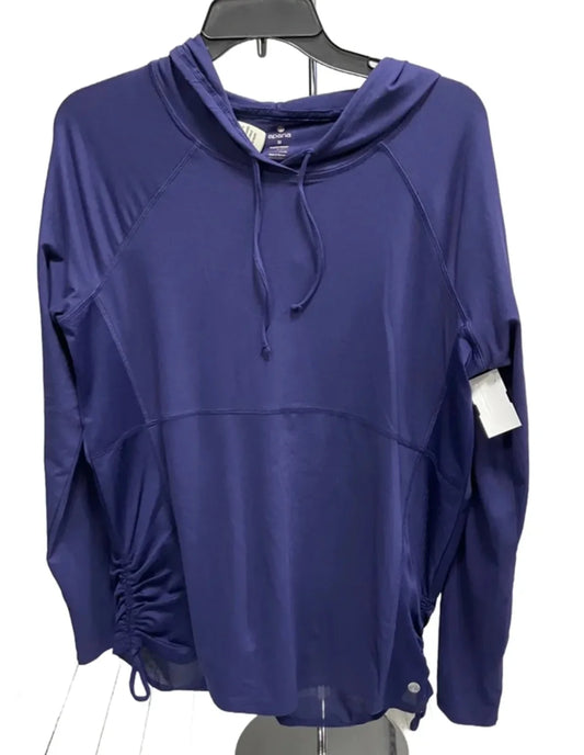 Athletic Top Long Sleeve Collar By Apana In Blue, Size: M