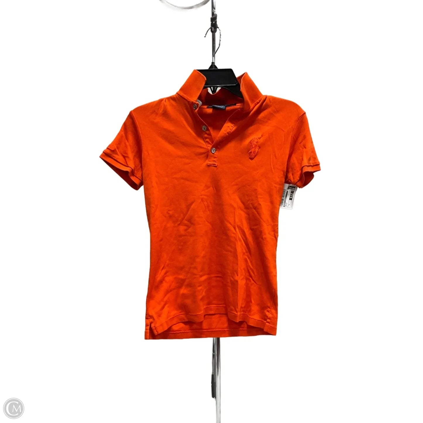 Top Short Sleeve By Ralph Lauren In Orange, Size: S