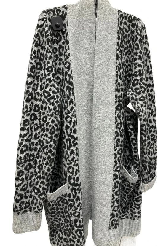 Cardigan By Loft In Animal Print, Size: Xl