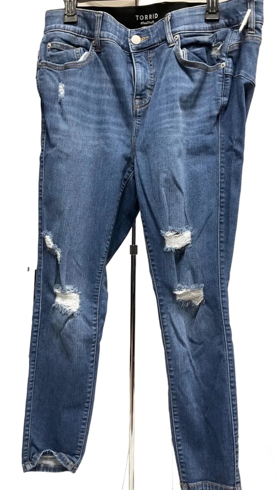 Jeans Skinny By Torrid In Blue Denim, Size: 16