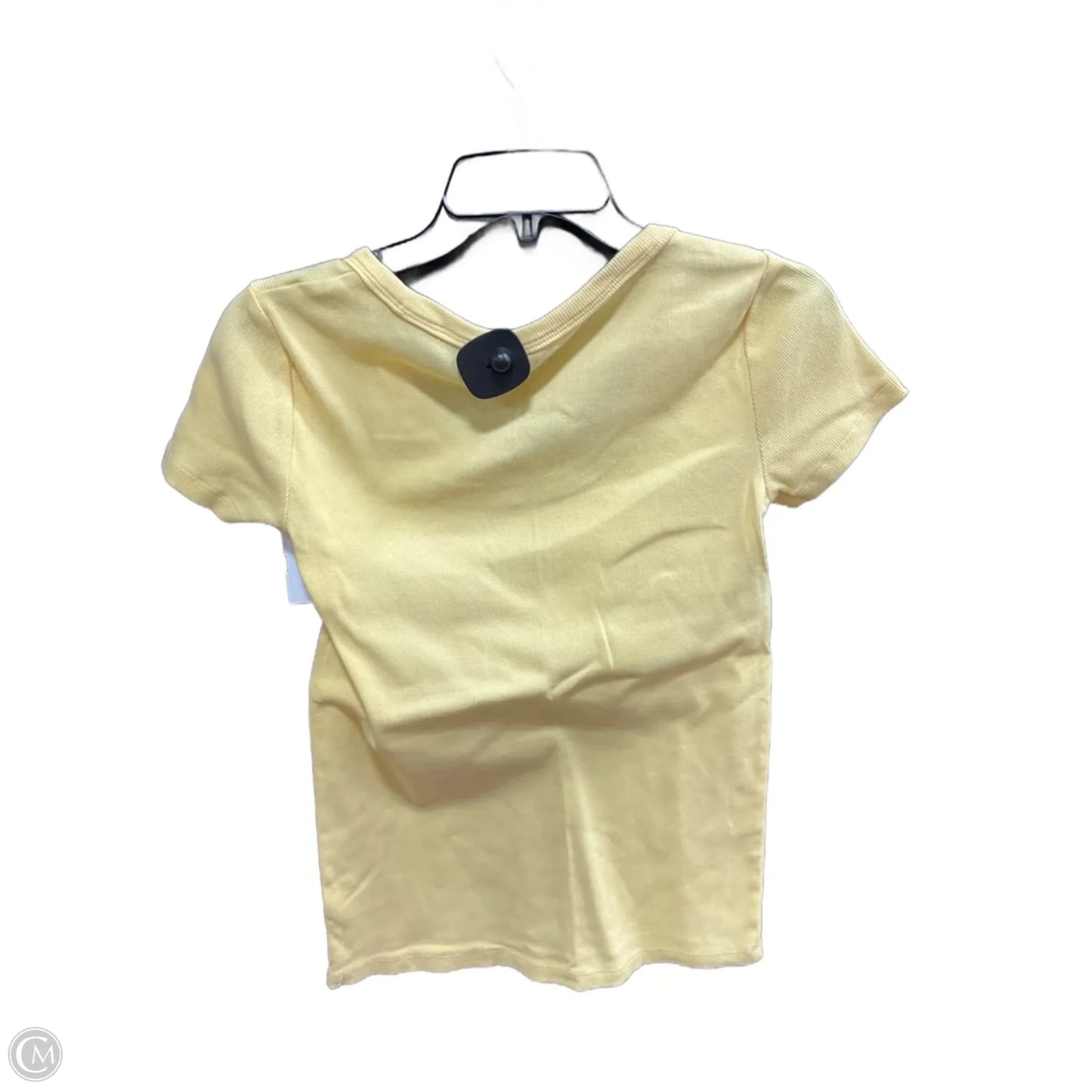Top Short Sleeve Basic By Talbots In Yellow, Size: S