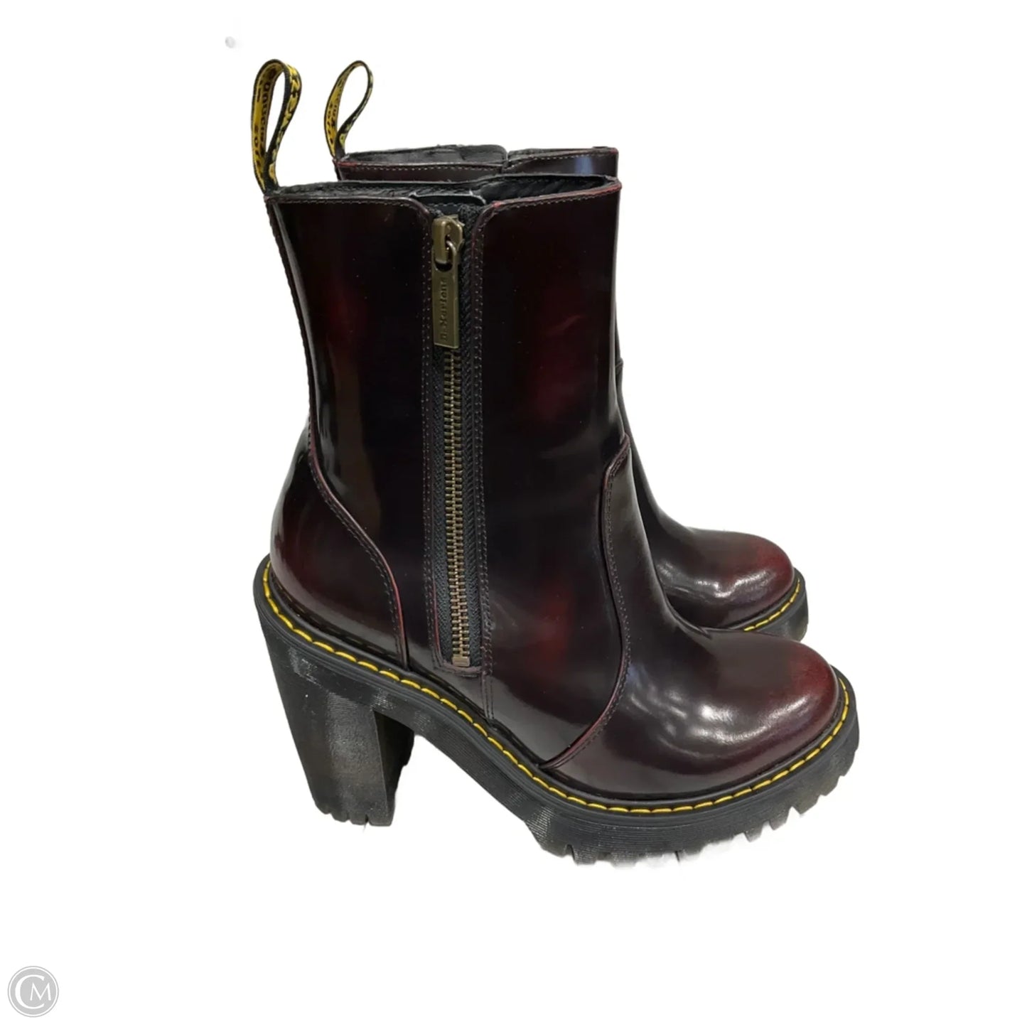 Boots Ankle Heels By Dr Martens In Red, Size: 7