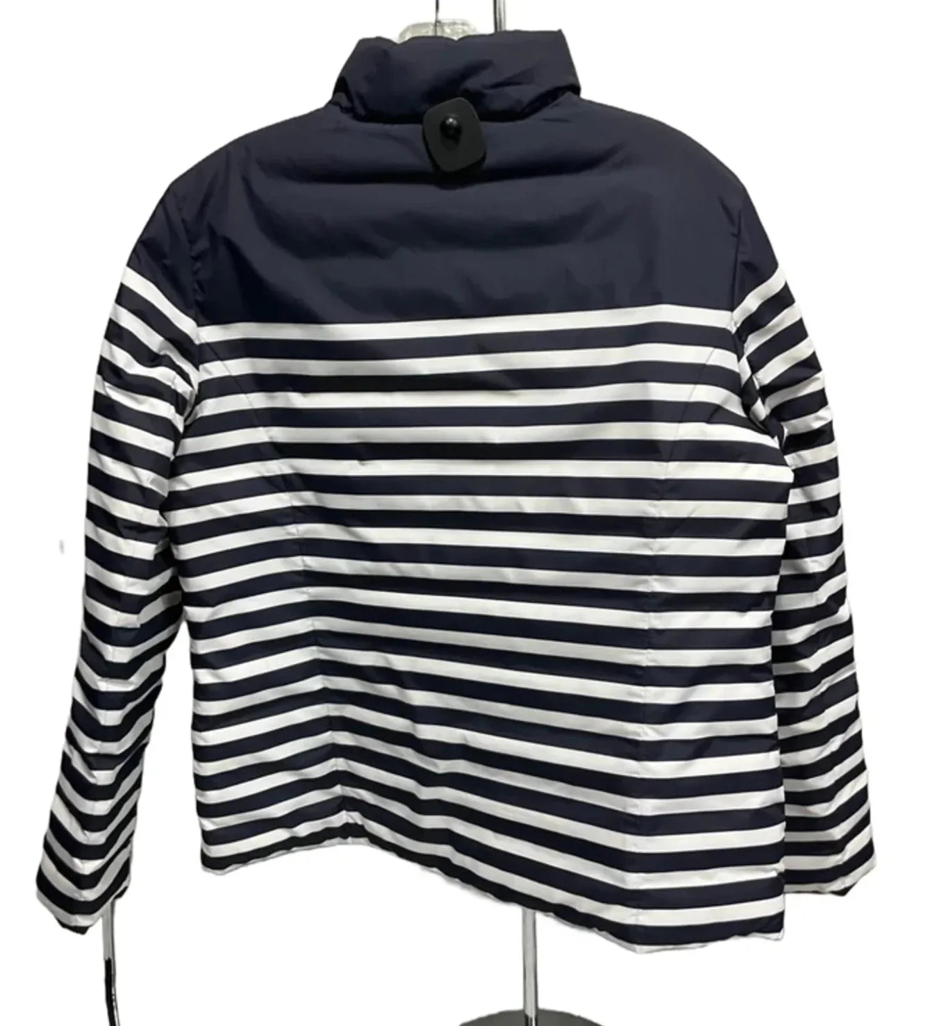 Coat Puffer & Quilted By Talbots In Striped Pattern, Size: M