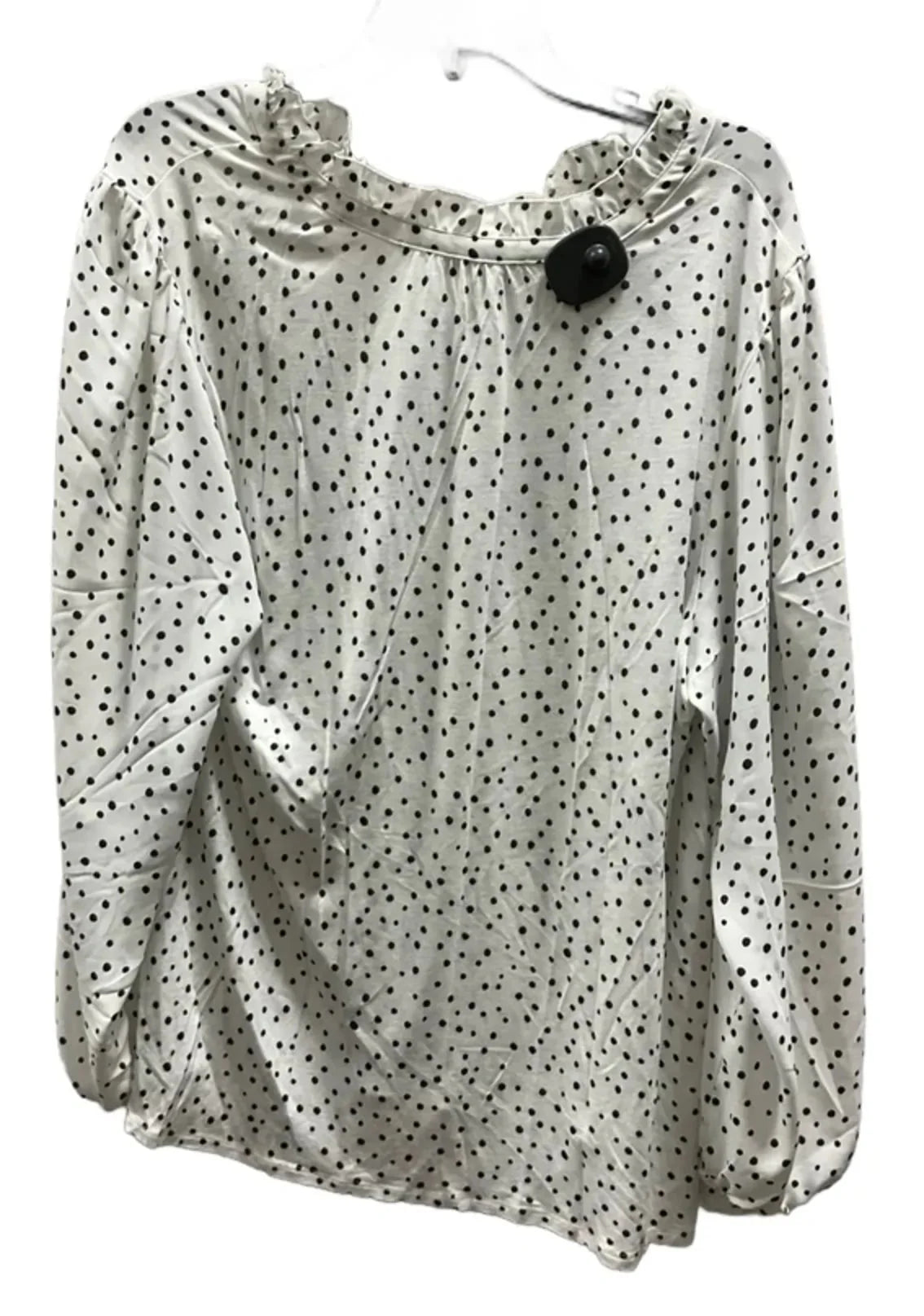 Top Long Sleeve By Loft In Polkadot Pattern, Size: Xl